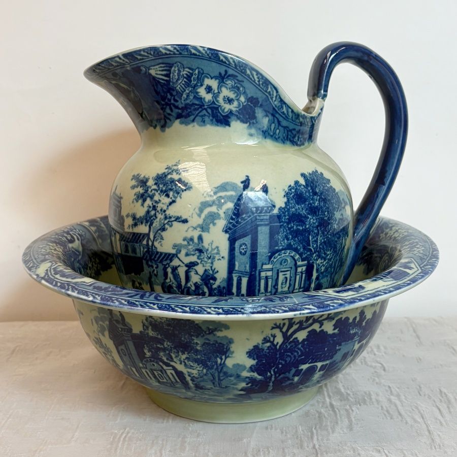 Jarra y Palangana Victoria Ware Ironstone