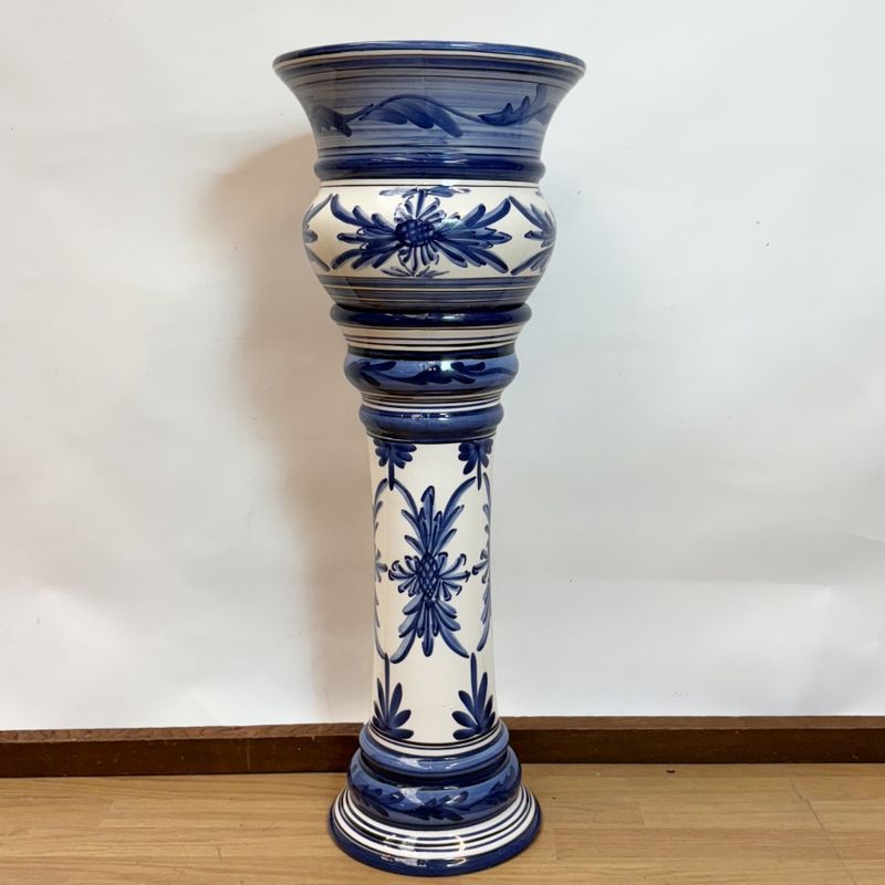Pedestal con Jardinera de Cerámica