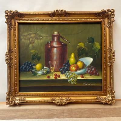 Bodegón con Jarra y Frutas Bodegón con Jarra y Frutas