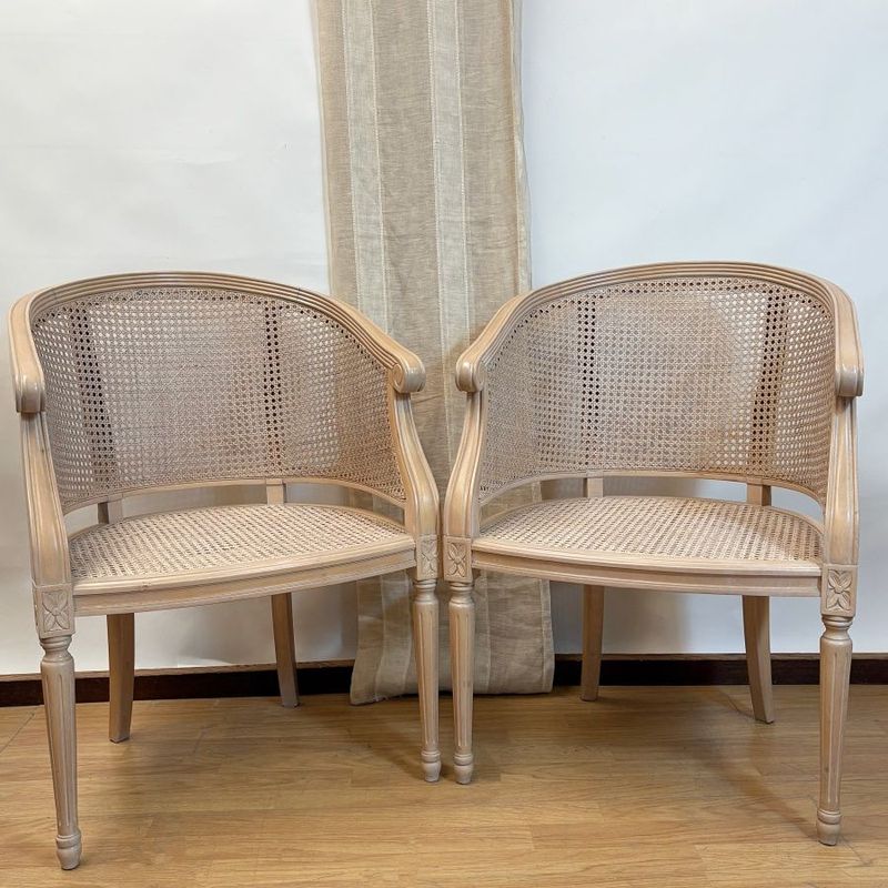 Pareja Sillones de Rejilla