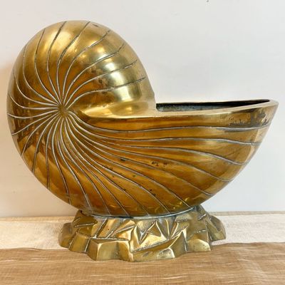 Macetero de Latón Macetero de Latón "Nautilus seashell "