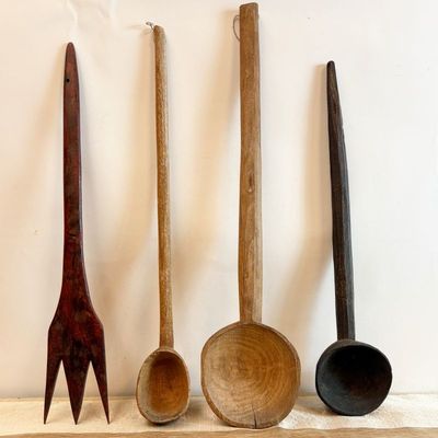 Lote Cuatro Utensilios de Madera Lote Cuatro Utensilios de Madera