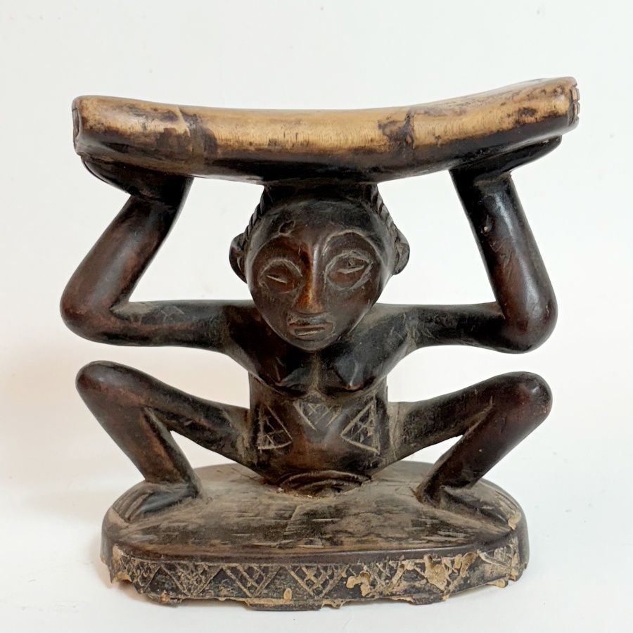 Reposacabezas Tradicional Africano del Pueblo Luba Reposacabezas Tradicional Africano del Pueblo Luba