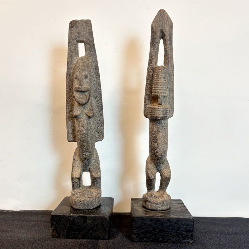 Pareja figura de arte Tellem pueblo Dogon Pareja figura de arte Tellem pueblo Dogon