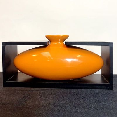 Jarrón Cerámica Naranja Jarrón Cerámica Naranja