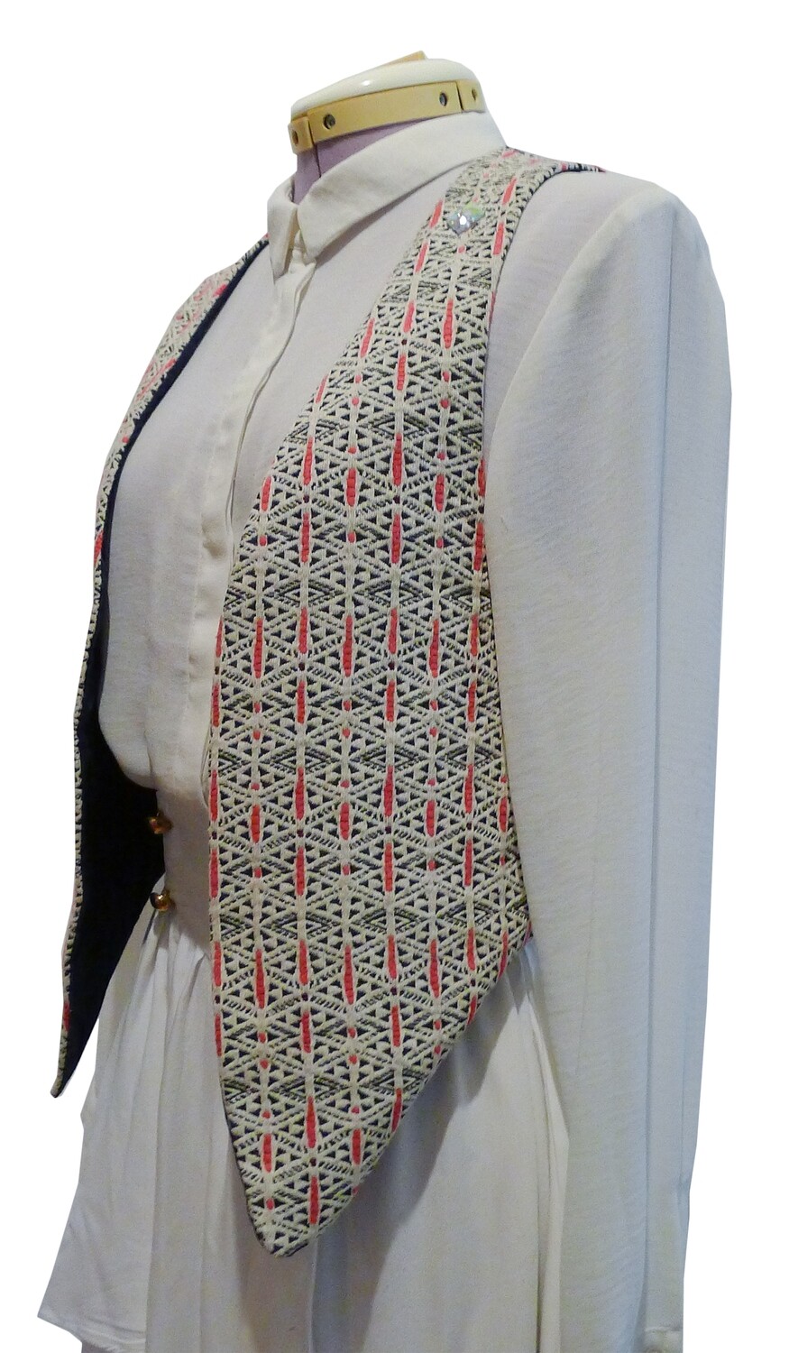 YAKAYA Damen Weste "Jaya" mit einem schönem gewebten Ethno-Muster - jedes Teil ein Unikat - Ethno, Hippie, Boho - Style