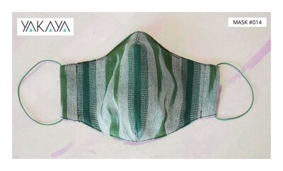 Gesichtsmaske / Behelfsmaske / Mund-Nasenbedeckung in IKAT Muster Stoff Guatemala mit Bio-Futter / Face Mask in Ikat pattern fabric Guatemala with organic lining