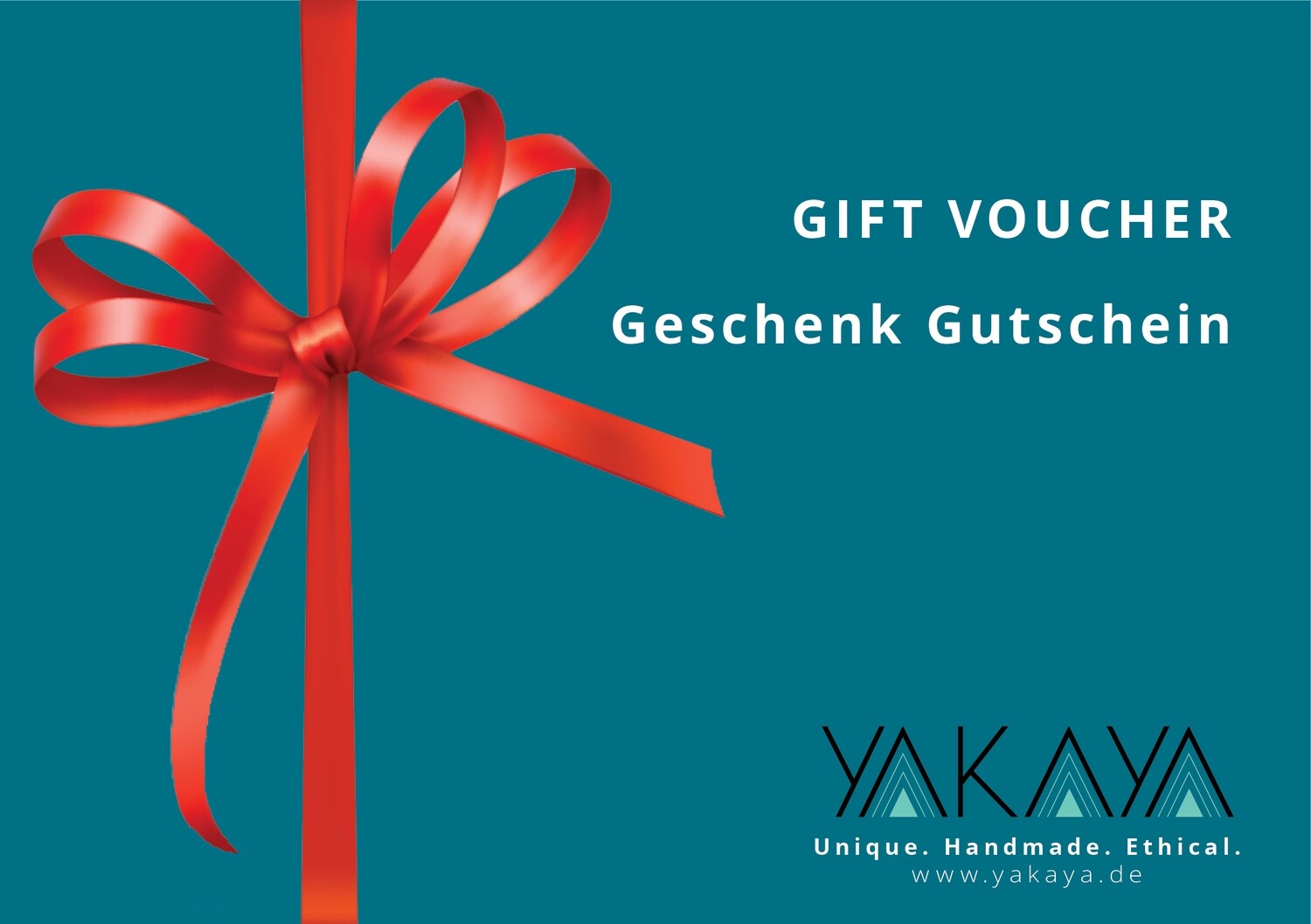 YAKAYA Geschenk Gutschein - Gift Voucher