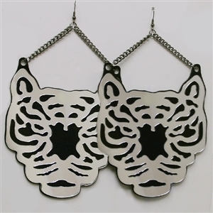 3.5&quot; Large acrylic tiger earrings paparazzi
