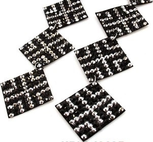 9&quot; fabric dangle long rhinestones paparazzi jewelry earrings