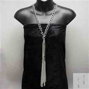 28&quot; long dangle tassle necklace chain paparazzi trendy fashion jewelry