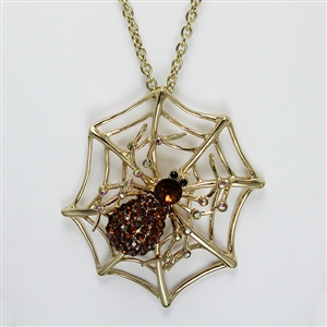 26&quot; spider necklace chain rhinestones jewelry insect fashion