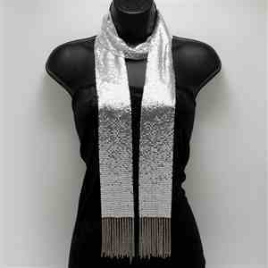 60&quot; necklace scarf glitter sequin jewelry fashion celebrity