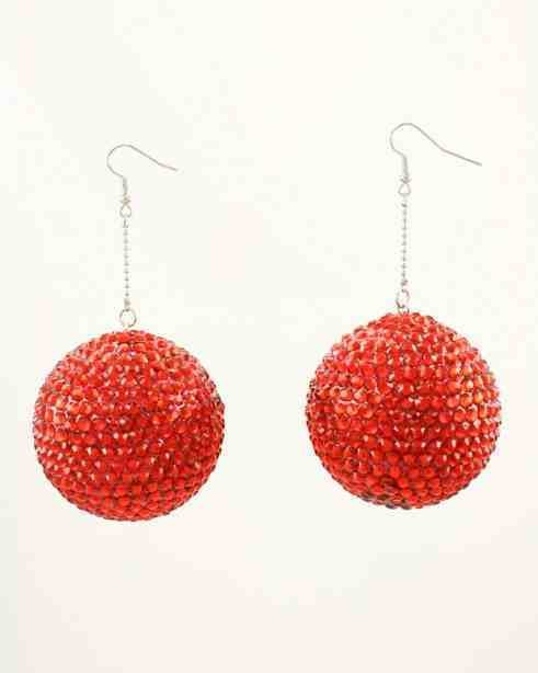 3.63&quot; crystal globe dangle earrings large paparazzi basketball wives