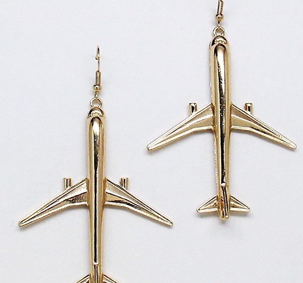 im fly 1st class coach airplane earrings dangle paparazzi