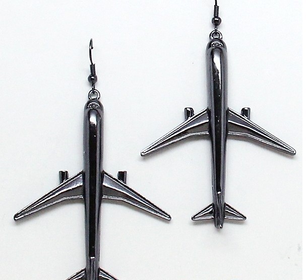im fly 1st class coach airplane earrings dangle paparazzi
