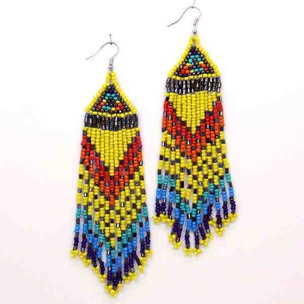 4.5&quot; beaded earrings dangle jewelry trendy fashion
