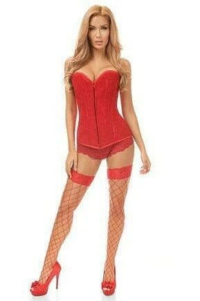 Lavish Red Lace Overbust Corset