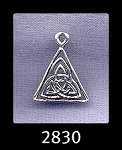 Celtic Double Triquetra Charm, Sterling Silver