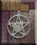 Butterfly Pentacle Pendant, Sterling Silver
