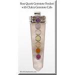 Rose Quartz Gemstone Pendant with Chakra Gemstones