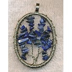 Wire Wrapped Tree of Life Pendant with Lapis