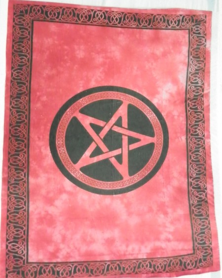 Celtic Design 56&quot; X 85&quot; Orange Tapestry