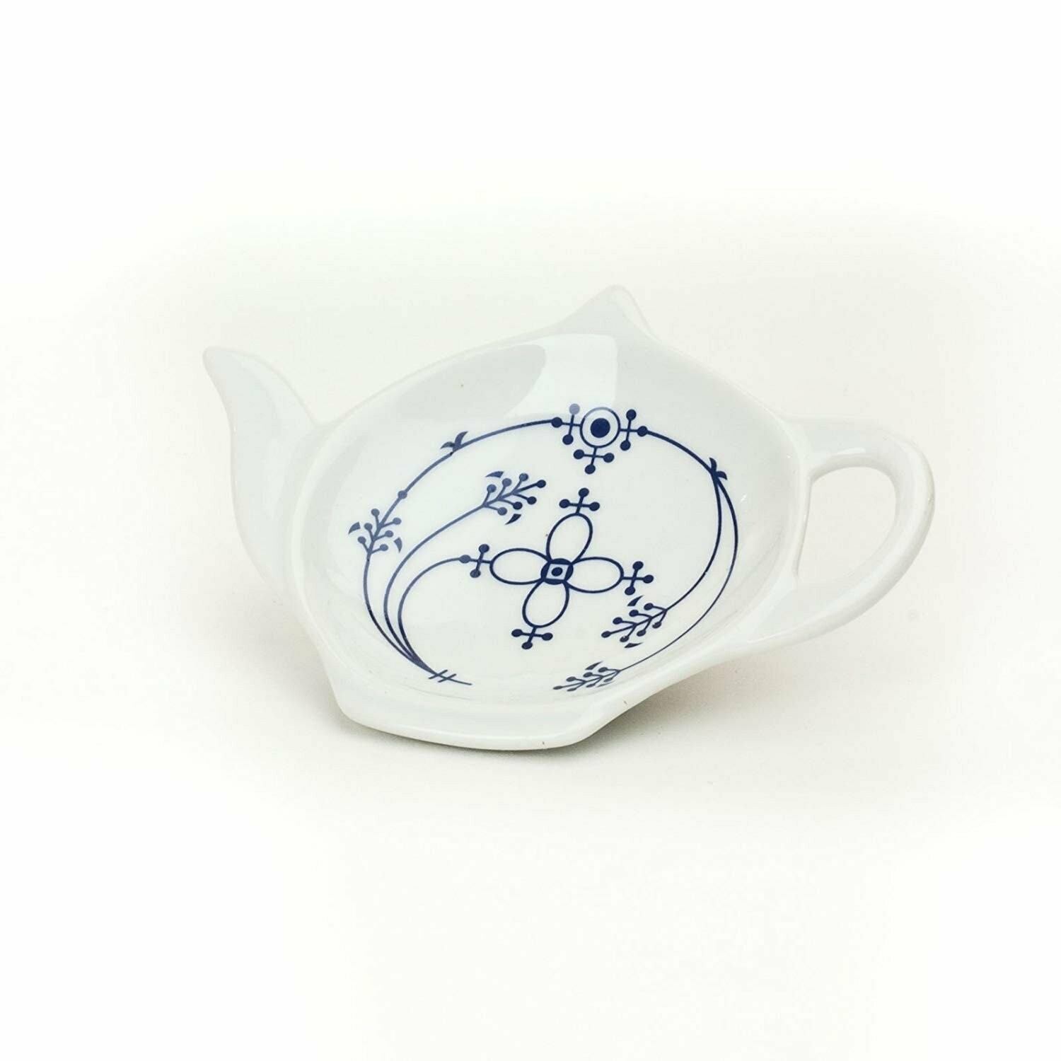 Ocean-Line Indisch Blau Strohblume Teebeutelablage Porzellan