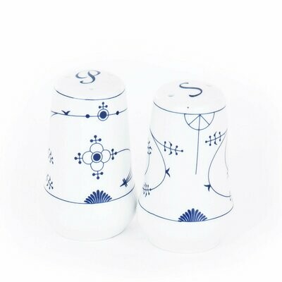 Ocean-Line Set Salz & Pfeffer Streuer Indisch Blau / Strohblume aus Porzellan