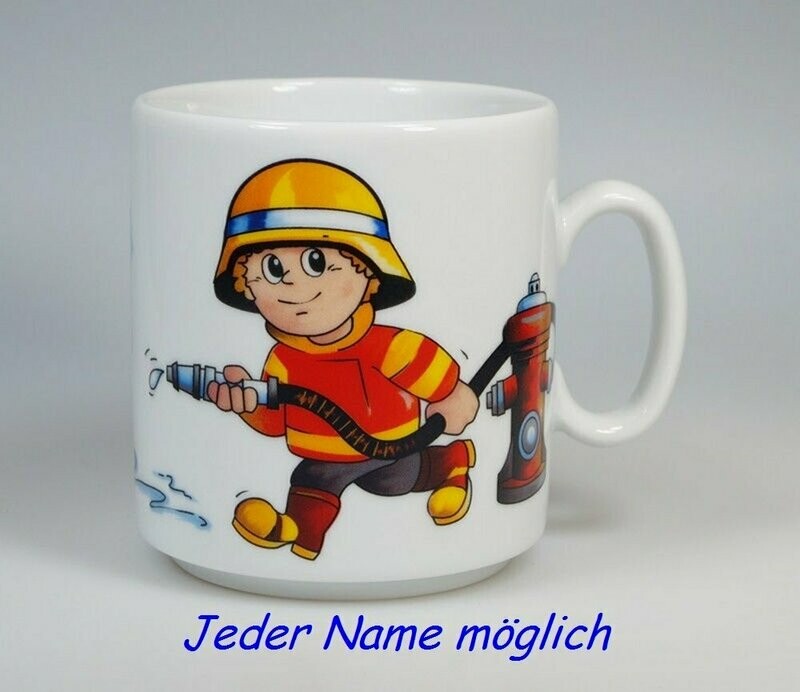 Kinderbecher mit Motiv Feuerwehr