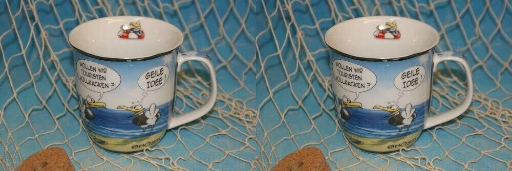 Hösti 2 er Set Becher. Wollen wir Touristen vollkacken ?. Geile Idee !. je ca 10x9 cm
