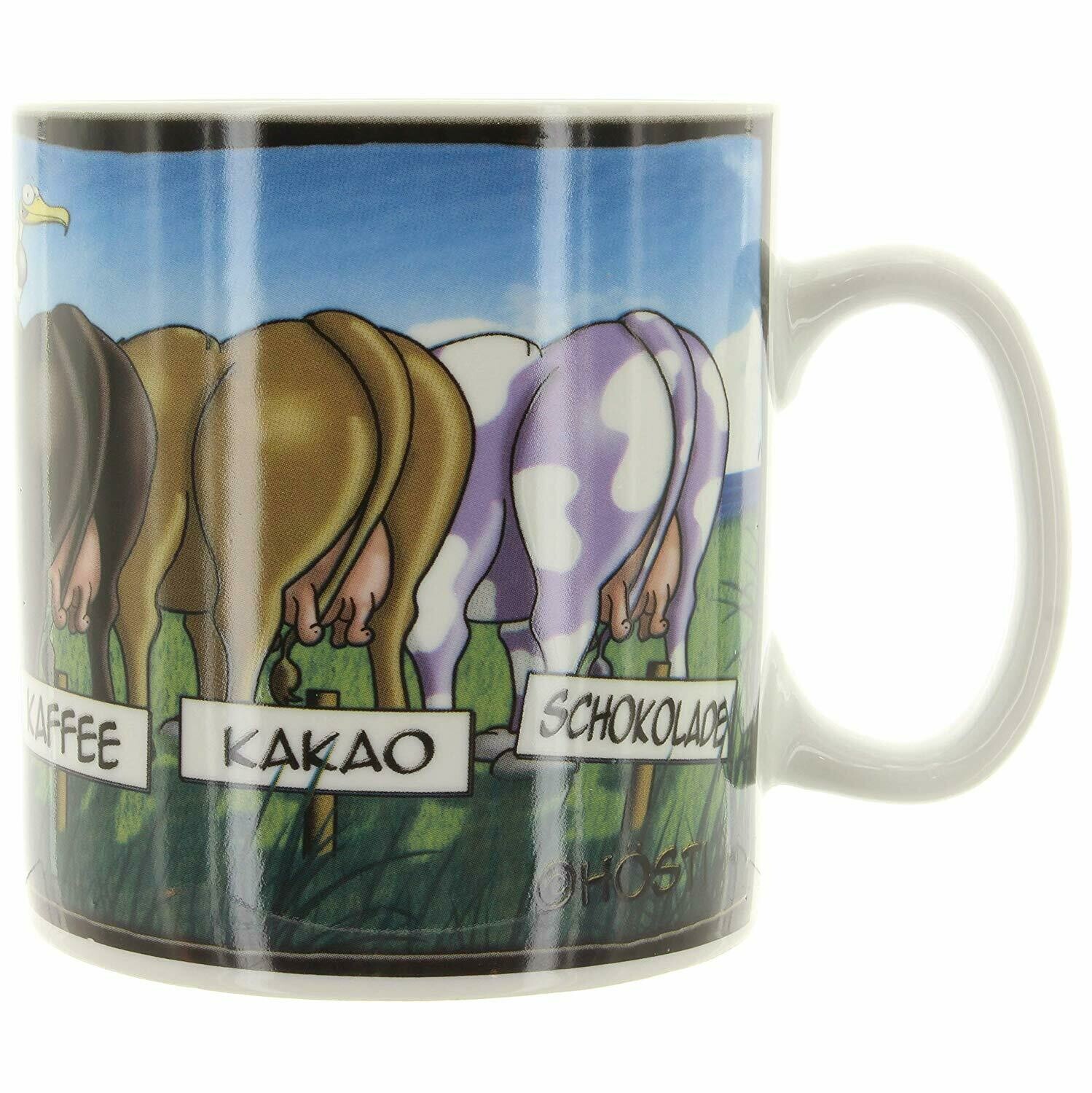 Hösti Jumbo Becher *5 Kühe* Milch - Cappucino - Kaffee - Kakao - Schokolade ...noch Fragen? ca.11x10cm Porzellan 0,5l