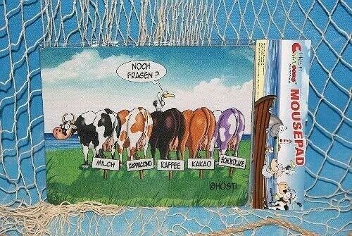 Mouse Pad Hösti *5 Kühe*Milch-Cappucino-Kaffee-Kakao-Schoko..noch Fragen*Mauspad