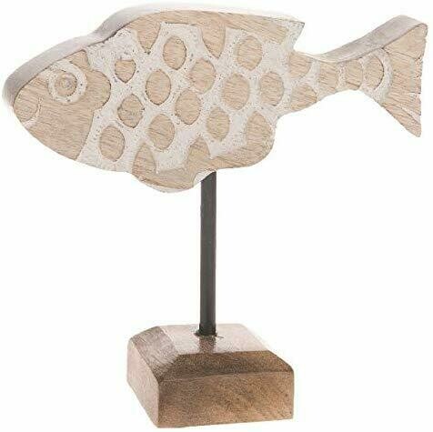 Fisch aus Mangoholz, auf Standfuß, ca 15x15x5 cm