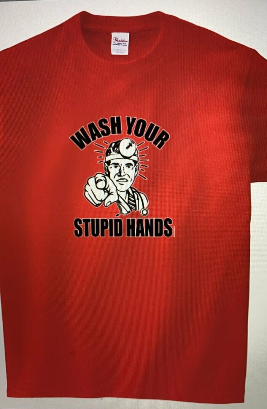 T- Shirt aus 100% Baumwolle, von XS bis 5 XL, für Herren, Wash your stupid  Hands