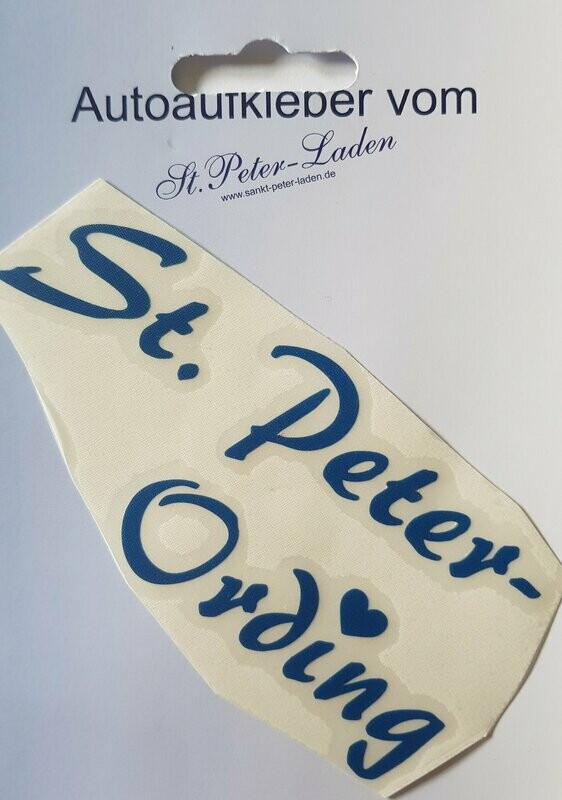 Autoaufkleber, Schriftzug St. Peter-Ording Autoaufkleber, Schriftzug St. Peter-Ording