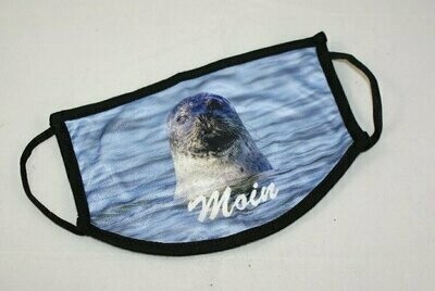 Schnutenpulli ( Alltagsmaske ) Seehund im Wasser mit Moin, 100 % Baumwolle