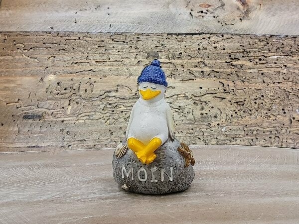 Möwe auf Stein Moin ca.7x5x10cm
