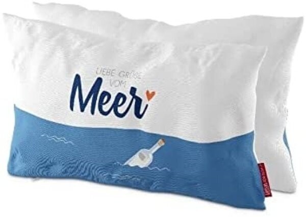 LaVida Kuschelkissen für Dich :- Liebe Grüße vom Meer