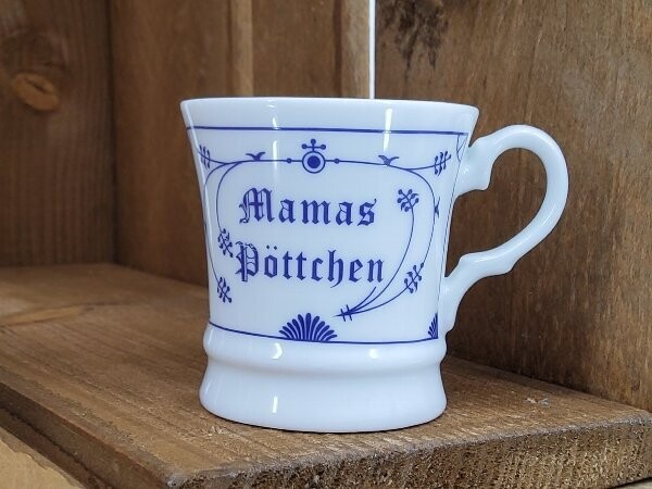 Mini Becher Indisch Blau Mamas Pöttchen, 5,3x5,3cm aus Porzellan