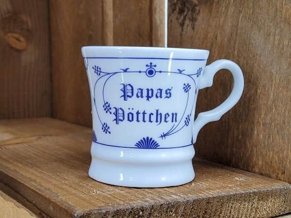 Mini Becher Indisch Blau Papas Pöttchen, 5,3x5,3cm, aus Porzellan