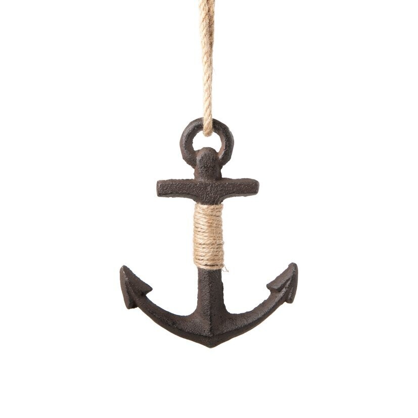 Hänger 'Anker', 2D, antik-braun, Gusseisen, ca. 12 x 15 cm H