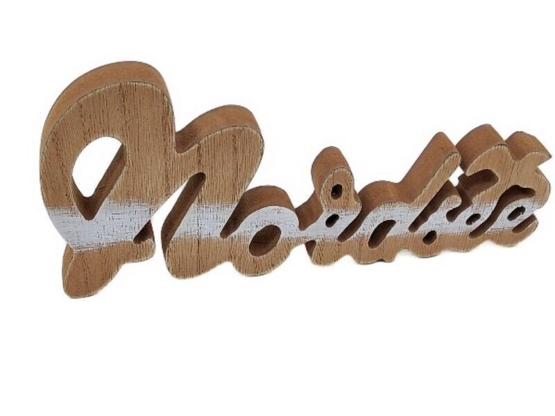 Schrift Nordsee mit Möwe ca.25 cm MDF, braun/weiß gestreift Schrift Nordsee mit Möwe ca.25 cm MDF, braun/weiß gestreift