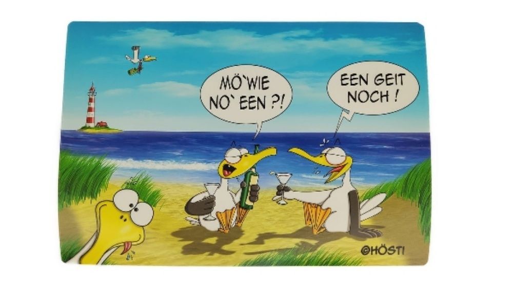 Hösti Tischset, Lustige Möwen am Strand, Polypropylen, 44 x 30 cm