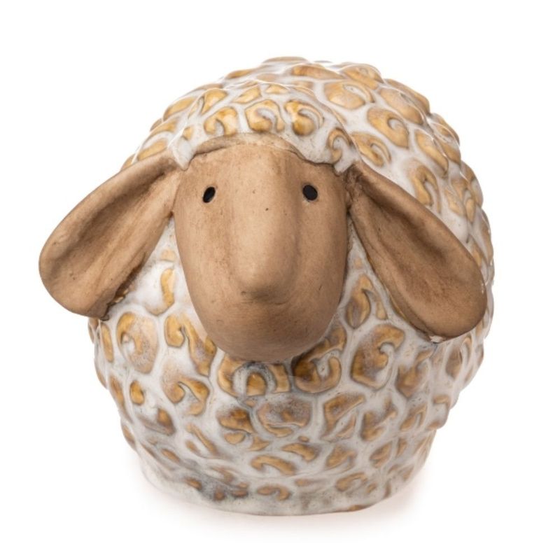 Dekorative Porzellan-Schaffigur, Weiß/Beige, 17 x 12 x 11,5 cm Dekorative Porzellan-Schaffigur, Weiß/Beige, 17 x 12 x 11,5 cm