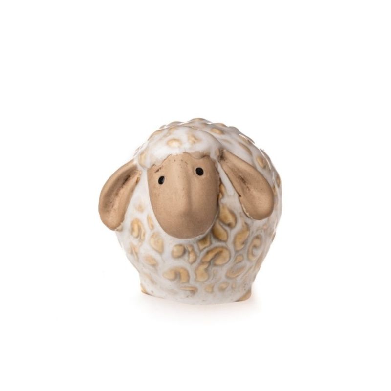 Dekorative Porzellan-Schaffigur, 7 x 5 x 5 cm, Weiß/Beige Dekorative Porzellan-Schaffigur, 7 x 5 x 5 cm, Weiß/Beige