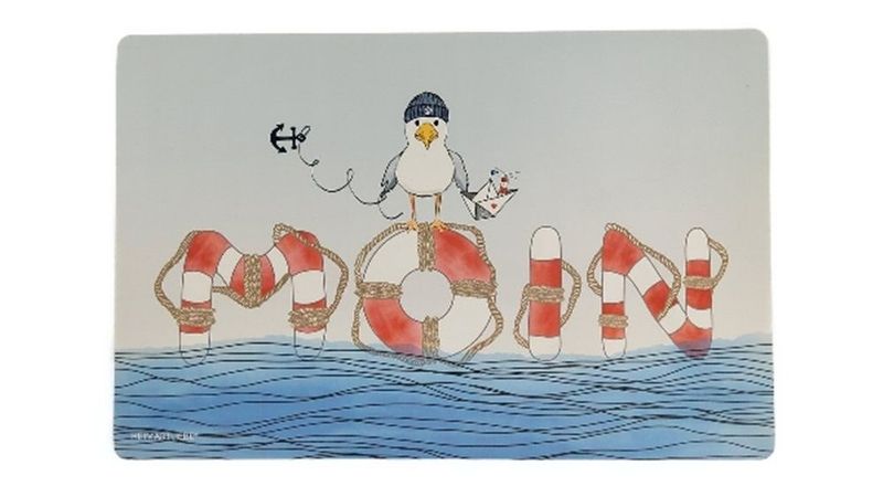 Heimartliebe Platzset mit Möwe und Rettungsring, Moin-Design, ca. 43x28 cm Heimartliebe Platzset mit Möwe und Rettungsring, Moin-Design, ca. 43x28 cm