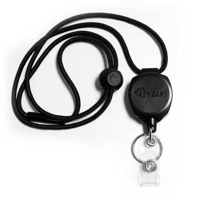 Key-Bak, Sidekick, schwarz, Umhängeband, 60cm-Kevlarseil