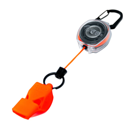 Key-Bak, Sidekick, transparent, Karabiner, 60cm-Kevlarseil/orange, FOX40