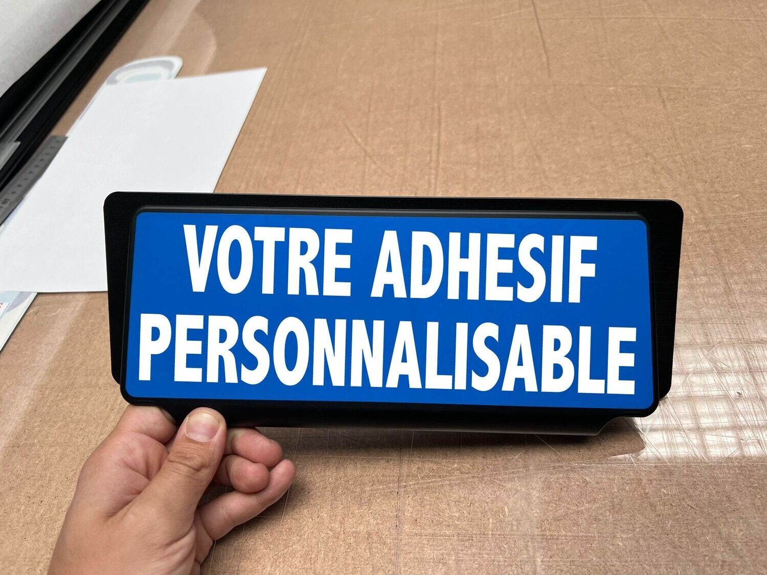 ADHESIF  SEUL FACE ARRIERE POUR PARE-SOLEIL PERSONNALISABLE